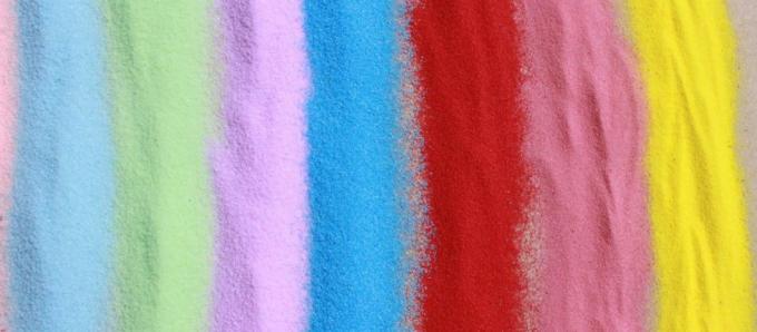 Areia colorida calcinada a altas temperaturas para arte e pintura 0